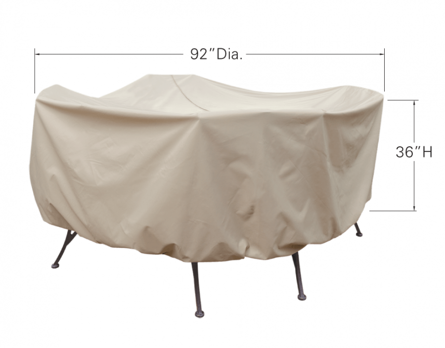Round Table and Chair Cover Dimensions